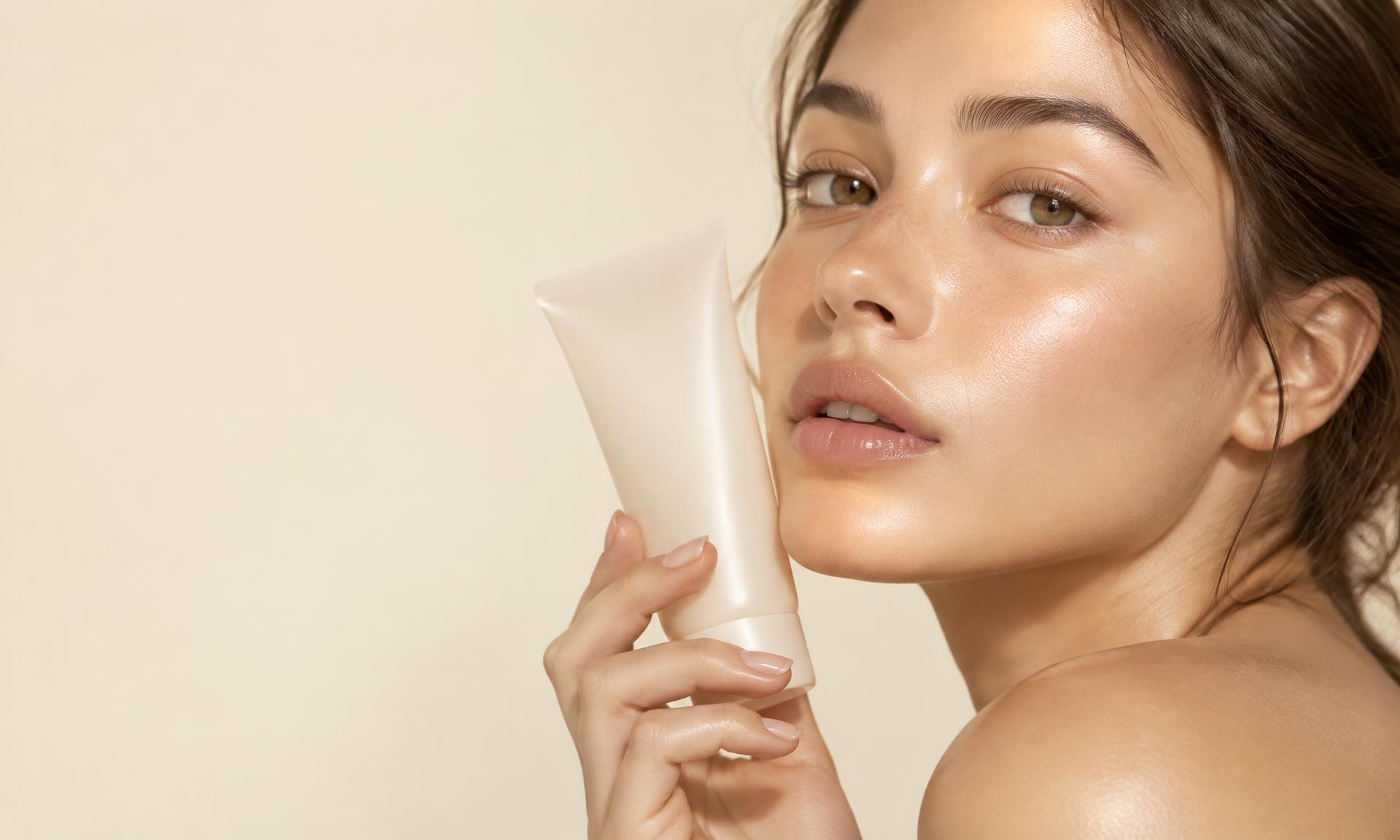 Soft, glowing skin in warm natural light